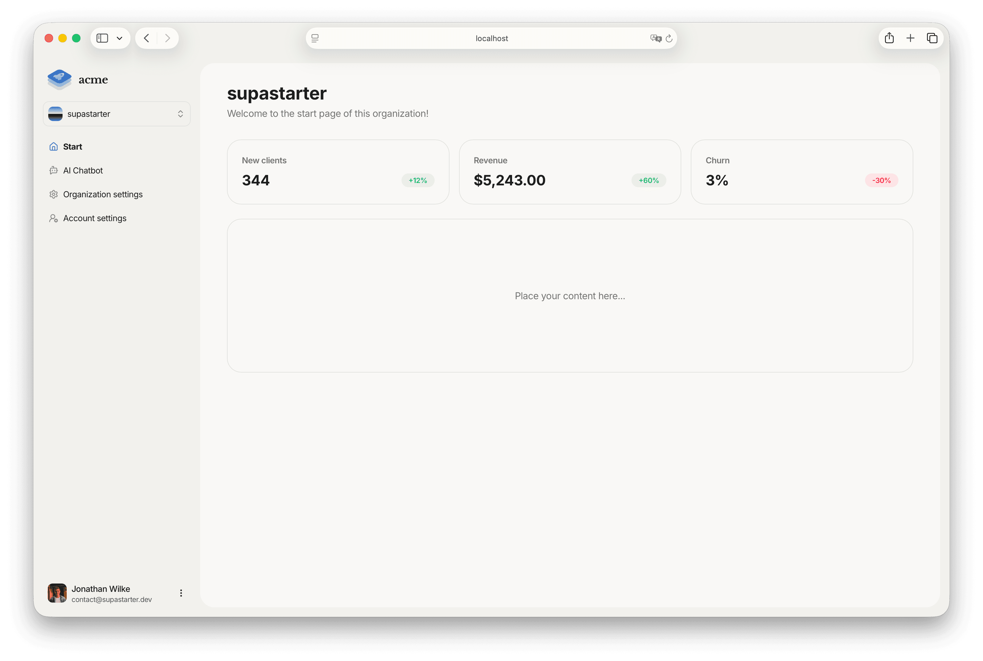 Our application